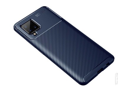 Carbon Fiber Blue (modr) - Ochrann kryt (obal) pre Samsung Galaxy A42 5G **AKCIA!!