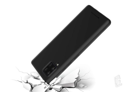 Jelly Matte TPU Black (ierny) - Matn ochrann obal na Samsung Galaxy A42 5G