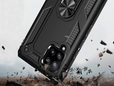 Set odoln� obal Fusion Ring Armor (modr�) + ochrann� sklo (�ierne) na displej na Samsung Galaxy A42 (5G) **AKCIA!!
