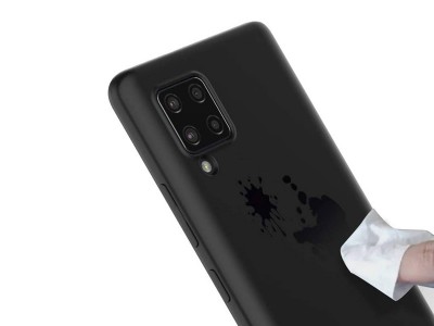 Liquid Silicone Cover (ierny) - Ochrann kryt pre Samsung Galaxy A42 5G