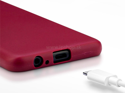 Ochrann gelov kryt (obal) farba Red Matte (erven matn) na Samsung Galaxy A8 (2018) **VPREDAJ!!