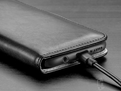 KADO Series Elegance Wallet (ierne) - Peaenkov puzdro na Samsung Galaxy A50 / A30S