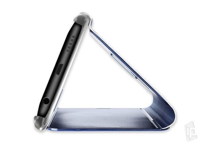 Clear View Standing Cover (ierne) - Otvracie puzdro pre Xiaomi Mi A3