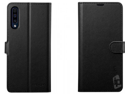Spigen Wallet S (ierne) - Luxusn peaenkov puzdro na Samsung Galaxy A50 / A30S **AKCIA!!