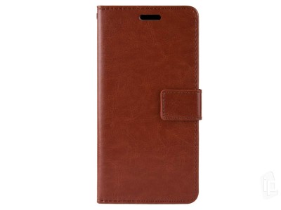 Elegance Stand Wallet Brown (hned) - Peaenkov puzdro na Samsung Galaxy A50
