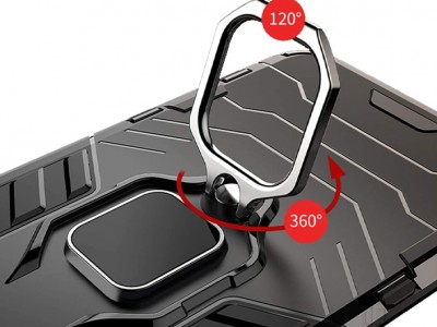 Set Armor Ring Defender (ierny) + ochrann sklo na Samsung Galaxy A51 **AKCIA!!
