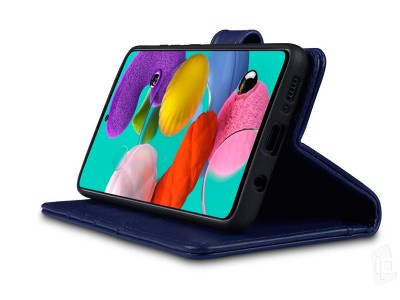 Pe�a�enkov� puzdro z pravej ko�e pre Samsung A015F Galaxy A01 (modr�) **AKCIA!!