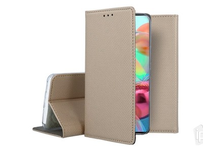 Fiber Folio Stand Beige (bov) - Flip puzdro na Samsung Galaxy A71