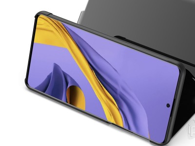 Mirror Standing Cover (modr) - Zrkadlov puzdro pre Samsung Galaxy A51