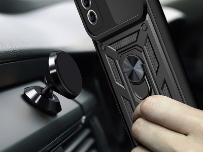 Fusion Ring Camshield II � Ochrann� kryt s ochranou kamery pre Samsung Galaxy A13 4G (�ierny)