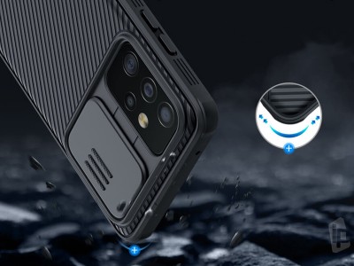 Nillkin CamShield Pro (ierny) - Plastov kryt (obal) s ochranou kamery na Samsung Galaxy A52 5G / A52s 5G