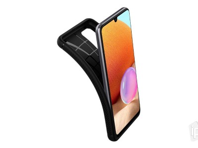 Spigen Rugged Armor (�ierny) - Ochrann� kryt (obal) na Samsung Galaxy A52 5G