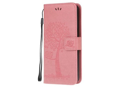 Wallet Book Tree – Ochranné otváracie puzdro s magnetickým zatváraním pre Samsung Galaxy A52 5G (ružové)