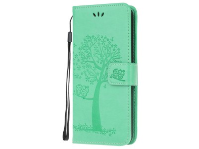 Wallet Book Tree – Ochranné otváracie pouzdro s magnetickým zatváraním pro Samsung Galaxy A52 5G (zelené)