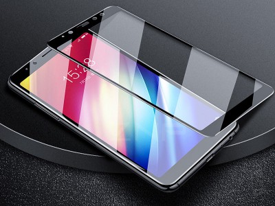 3D Full Glue Tempered Glass (bl) - Temperovan sklo na cel displej pro Samsung Galaxy A6 2018