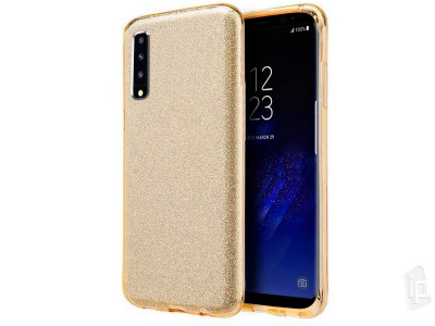 TPU Glitter Case (zlat) - Ochrann glitrovan kryt (obal) pre Samsung Galaxy A7 2018