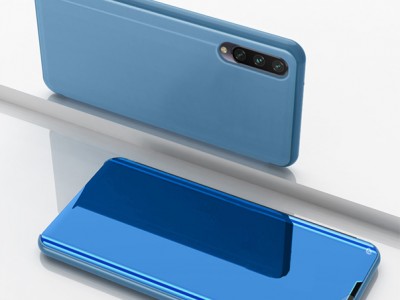 Mirror Standing Cover (modr) - Zrkadlov puzdro pre Samsung Galaxy A70