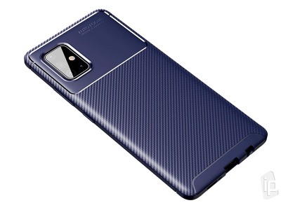 Carbon Fiber Blue (modr) - Ochrann kryt (obal) pre Samsung Galaxy A71