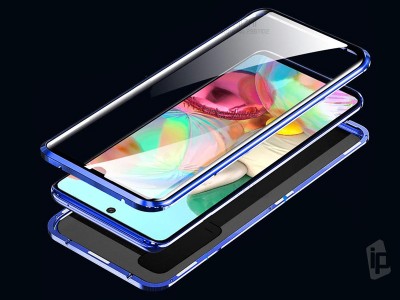 Magnetic Shield 360 Metallic Black (ierny) - Magnetick kryt s obojstrannm sklom na Samsung Galaxy A51 **AKCIA!!