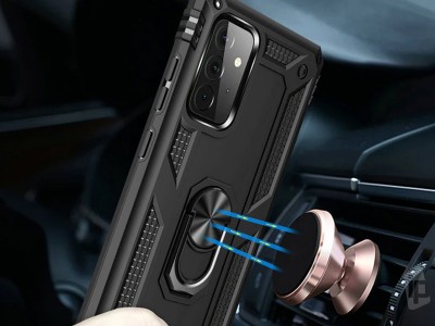 Set odoln� obal Fusion Ring Armor (b�ov�) + ochrann� sklo (�ierne) na displej na Samsung Galaxy A72 4G / 5G