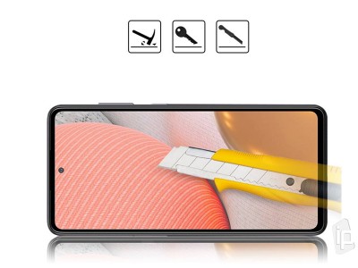 2.5D Glass - Tvrden� ochrann� sklo s pokryt�m cel�ho displeja pre Samsung Galaxy A72 4G / 5G (�ierne) **AKCIA!!