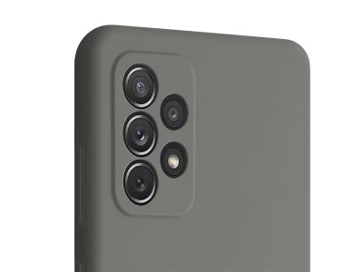 Liquid Silicone Cover (ierny) - Ochrann kryt s ochranou kamery pre Samsung Galaxy A72 **AKCIA!!