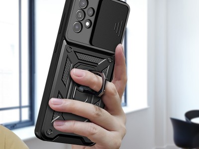 Fusion Ring Camshield II  Ochrann kryt s ochranou kamery pre Samsung Galaxy A73 5G (ierny) **AKCIA!!