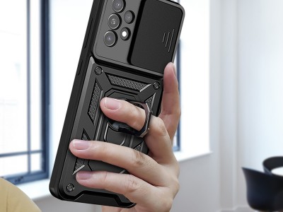 Fusion Ring Camshield II � Ochrann� kryt s ochranou kamery pre Samsung Galaxy A73 5G (�erven�) **AKCIA!!