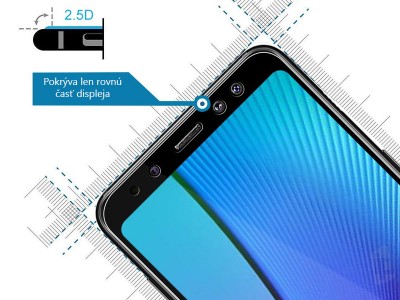 Epico 2.5D Glass Protector Black (ierne) - Tvrden ochrann sklo na displej pre Samsung Galaxy A8