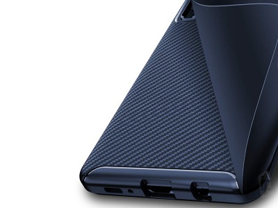 Carbon Fiber Dark Blue (tmavomodr) - Ochrann kryt (obal) pre Samsung Galaxy A9 2018