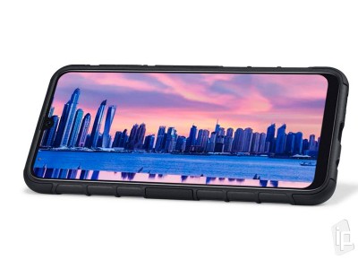 Kickstand Armor Case (ierny) - Odoln magnetick kryt (obal) na Samsung Galaxy A50 / A30S