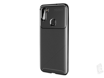 Carbon Fiber Black (ierny) - Ochrann kryt (obal) pre Samsung Galaxy M11 / A11