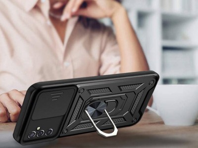 Fusion Ring Camshield II � Ochrann� kryt s ochranou kamery pre Samsung Galaxy M23 5G (�ierny)