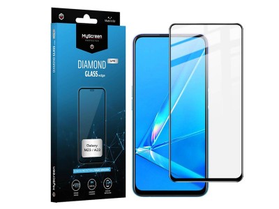 MyScreen Diamond Glass Edge - Tvrdené ochranné sklo na celý displej pre Samsung Galaxy M23 / A23 4G / A23 5G (čierne)