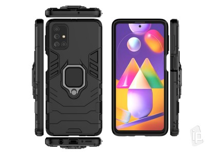 Armor Ring Defender (�ierny) - Odoln� kryt (obal) na Samsung Galaxy M31s