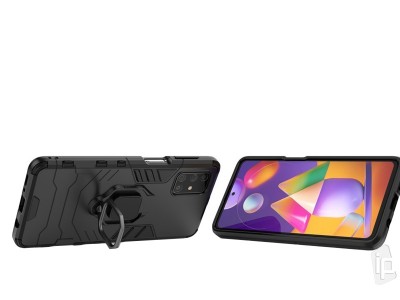 Armor Ring Defender (�ierny) - Odoln� kryt (obal) na Samsung Galaxy M31s