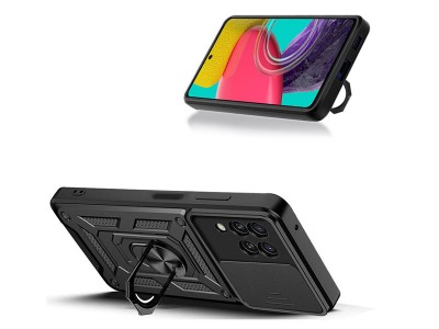 Fusion Ring Camshield II � Ochrann� kryt s ochranou kamery pre Samsung Galaxy M53 5G (�ierny)