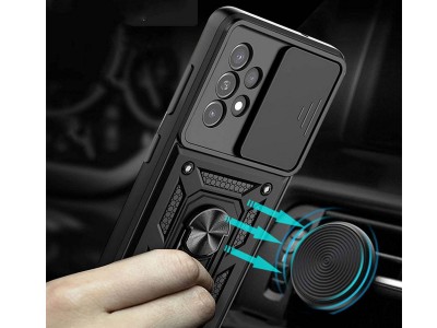 Fusion Ring Camshield II � Ochrann� kryt s ochranou kamery pre Samsung Galaxy M53 5G (�ierny)