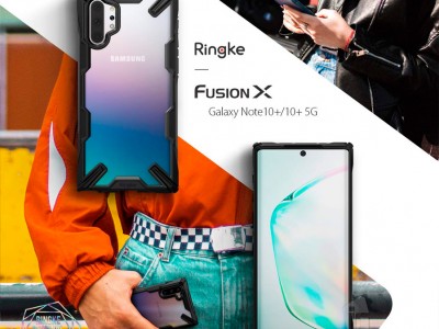 RINGKE Fusion X (ern) - Odoln ochrann kryt (obal) na Samsung Galaxy Note 10 Plus