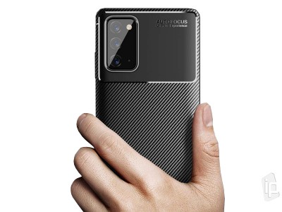 Carbon Fiber Black (ierny) - Ochrann kryt (obal) pre Samsung Galaxy Note 20