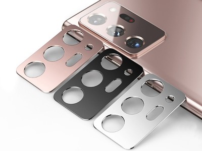 Metal Camera Lens Silver � Kovov� ochrana kamery pre Samsung Galaxy Note 20 (strieborn�) **AKCIA!!