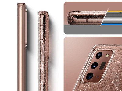 Spigen Liquid Crystal Glitter (ry) - Luxusn ochrann kryt (obal) na Samsung Galaxy Note 20