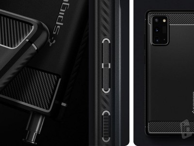 Spigen Rugged Armor (ern) - Ochrann kryt (obal) na Samsung Galaxy Note 20