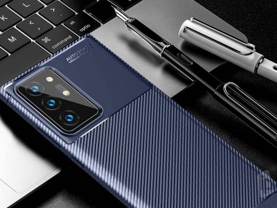Carbon Fiber Blue (modr) - Ochrann kryt (obal) pre Samsung Galaxy Note 20 Ultra