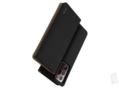 Koen puzdro DUX Wish Real Leather (ierne) pre Samsung Galaxy Note 20 Ultra