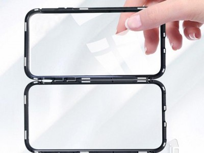 Magnetic Shield Black (ern) - Magnetick kryt s tvrdenm sklom na Samsung Galaxy Note 10 Lite