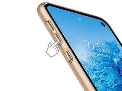 Slim Line Elitte (zlat) - Plastov ochrann kryt (obal) na Samsung Galaxy S10e