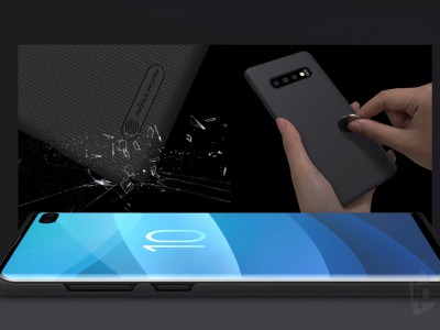 Exclusive SHIELD (ierny) - Luxusn ochrann kryt (obal) pre Samsung Galaxy S10
