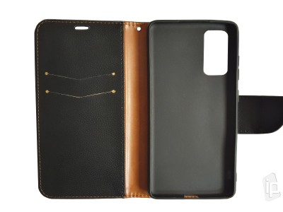 Elegance Wallet II (ierne) - Peaenkov puzdro na Samsung Galaxy S20 FE
