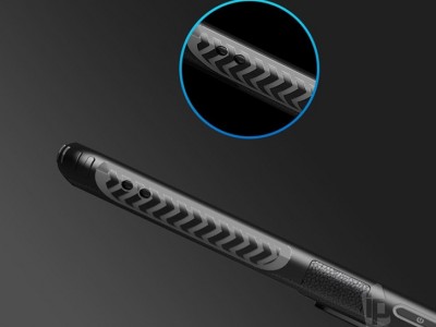 Leather Ring Defender (ierny) - Odoln kryt (obal) na Samsung Galaxy S20